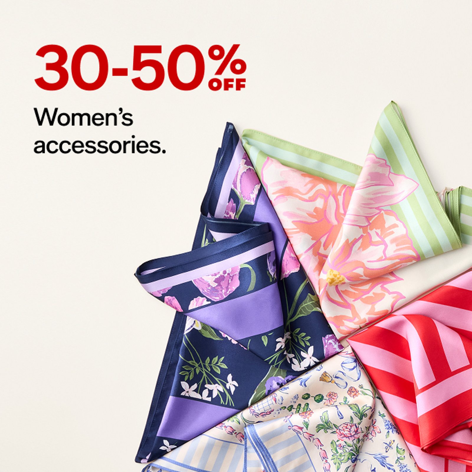 30-50 off Women's accessories