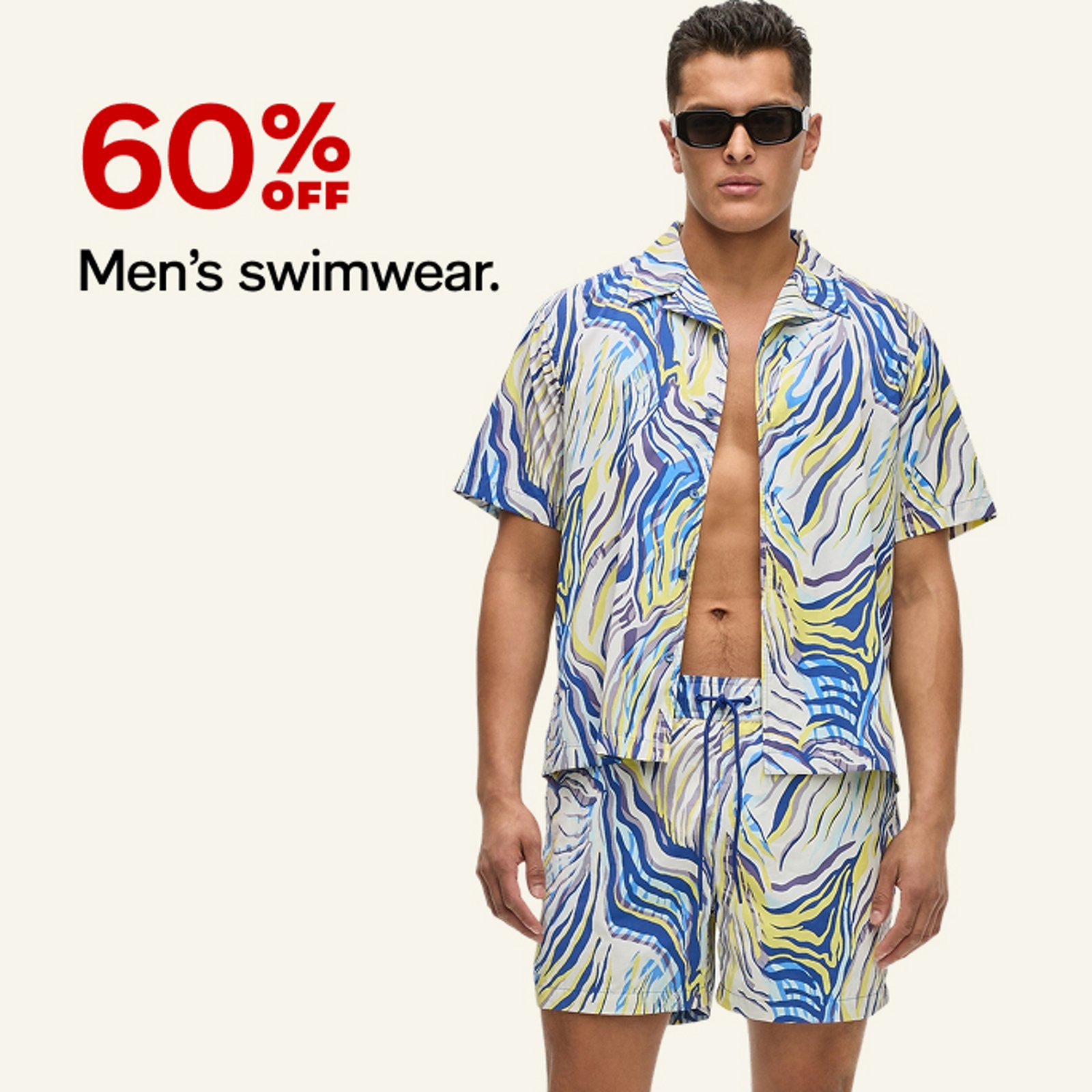 60% off Men's swimwear