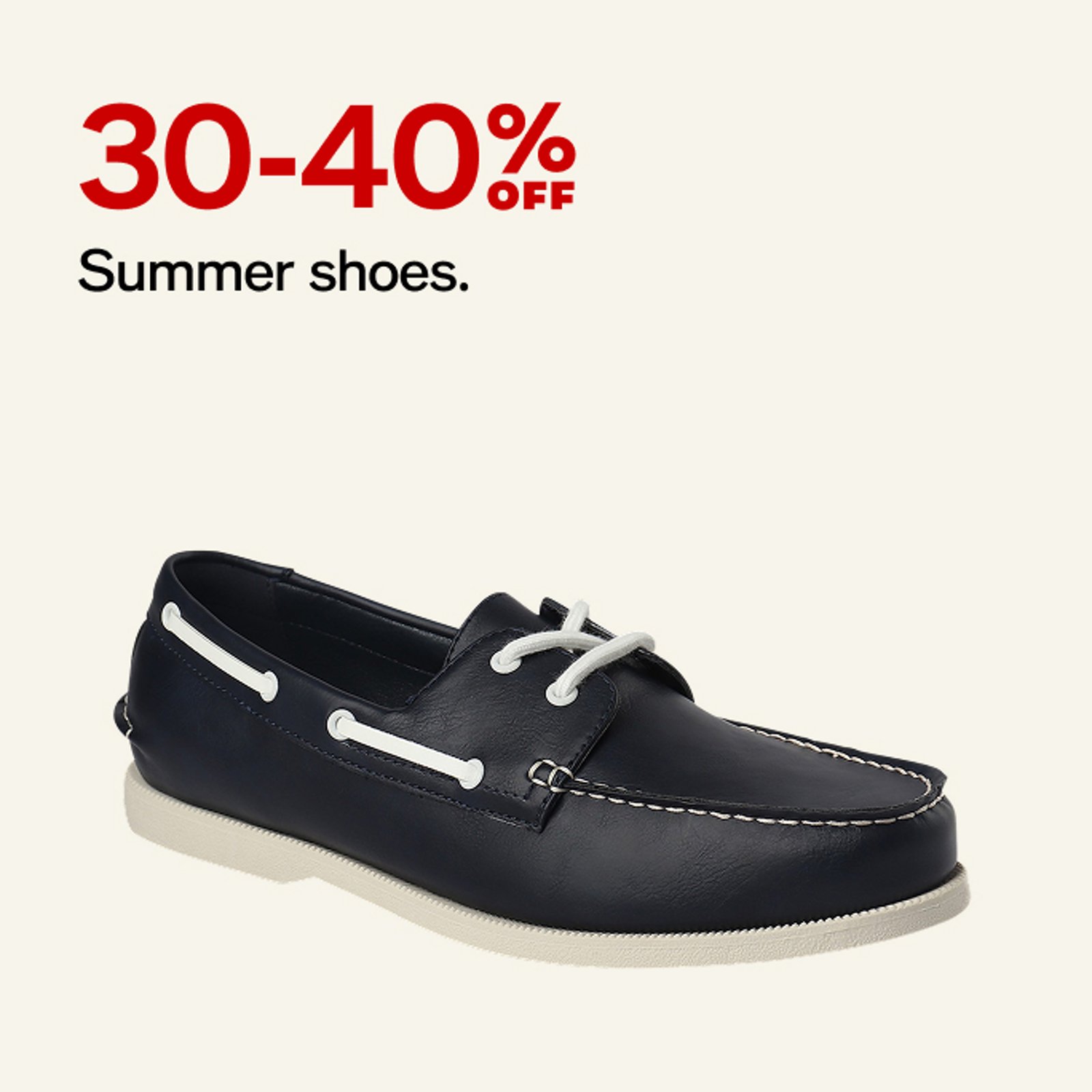 30-40% off Summer shoes