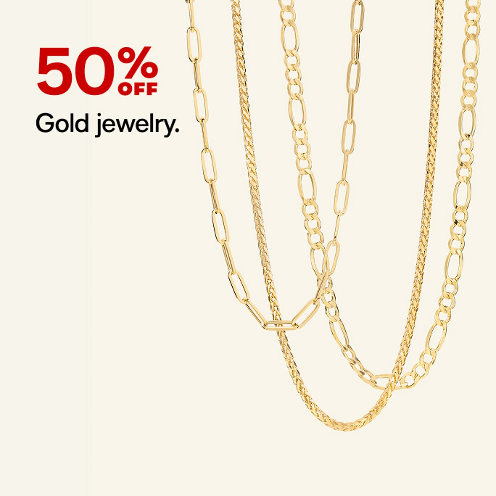 50% Off Gold Jewelry