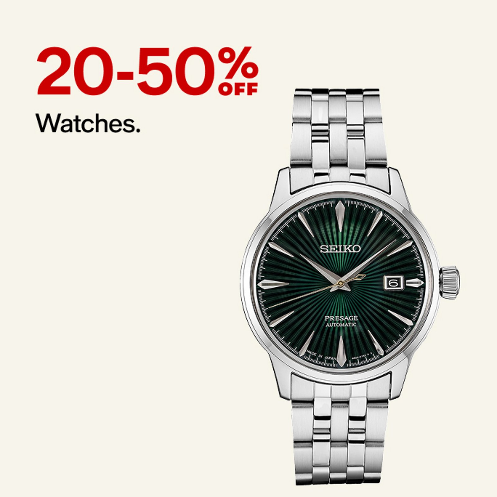 20-50% Off Watches