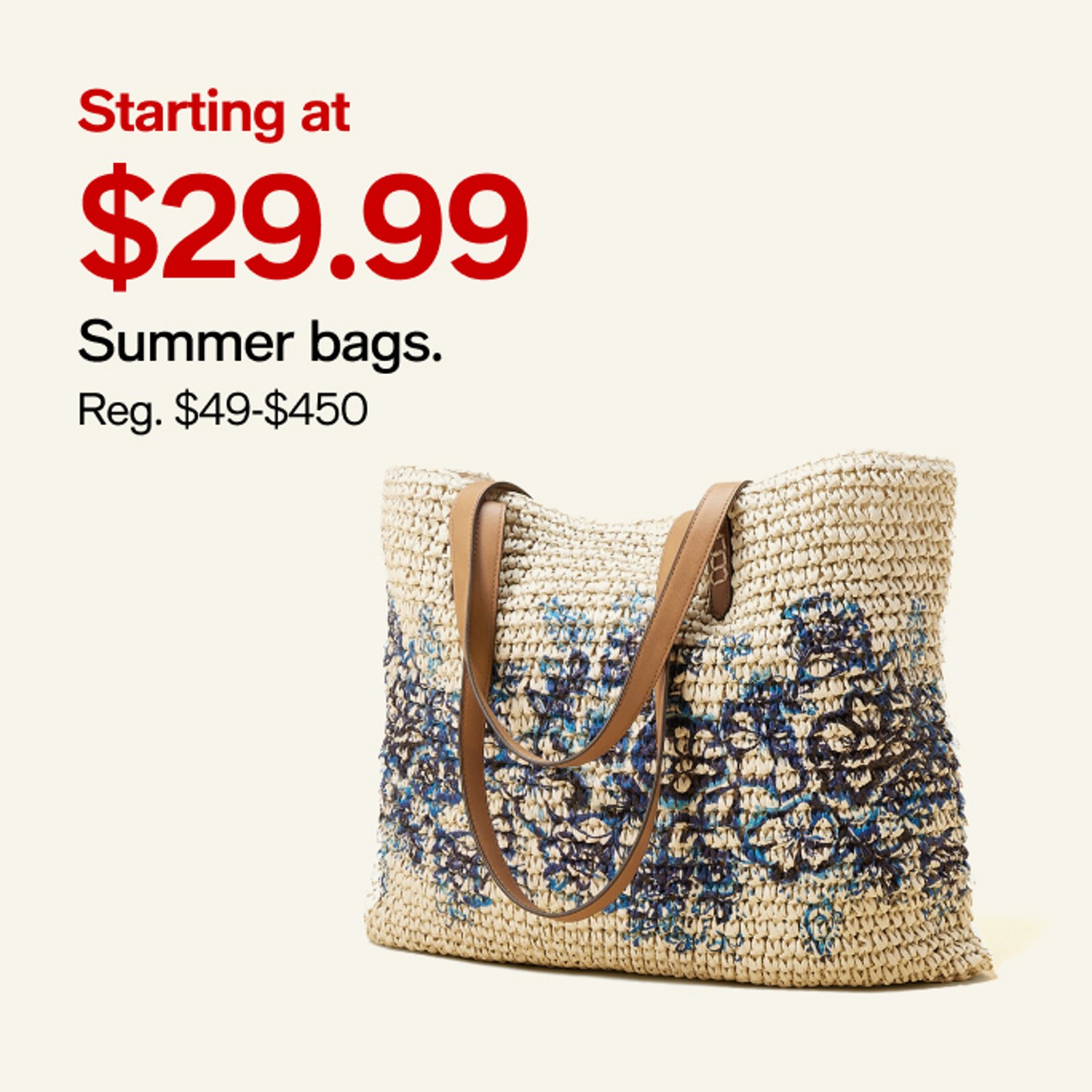 Starting at $29.99 Summer Bags