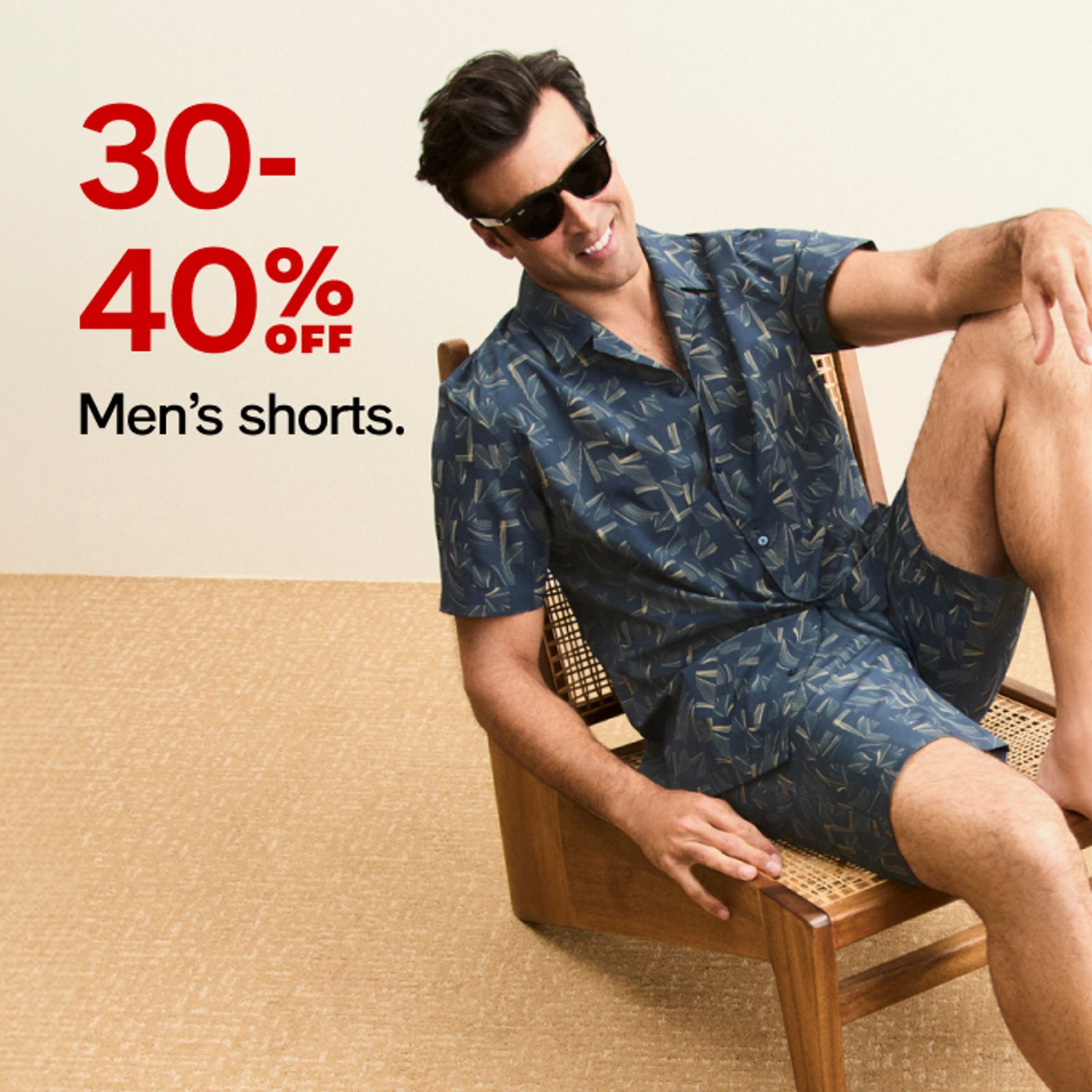 30-40% off Men's shorts