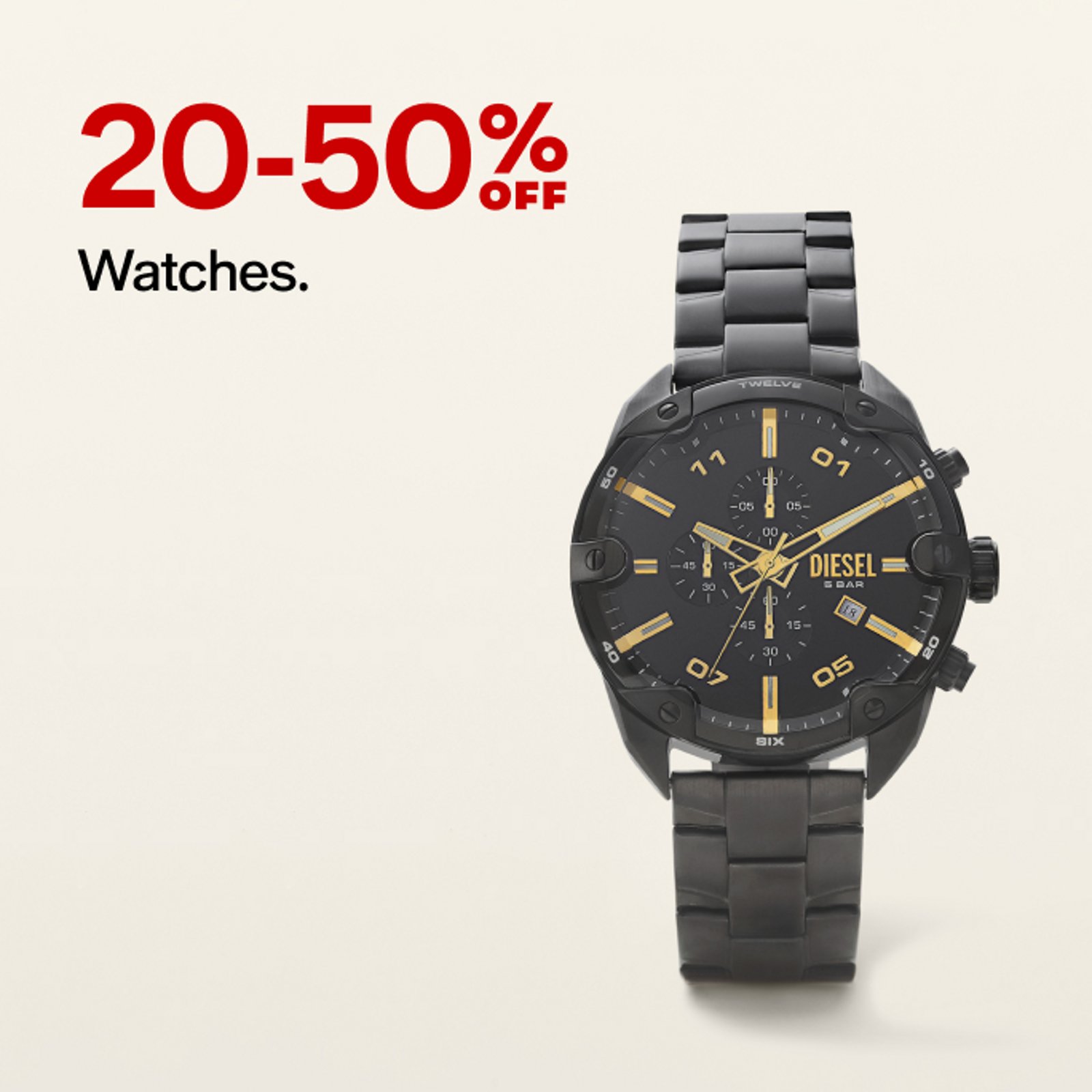 20-50% Off Watches