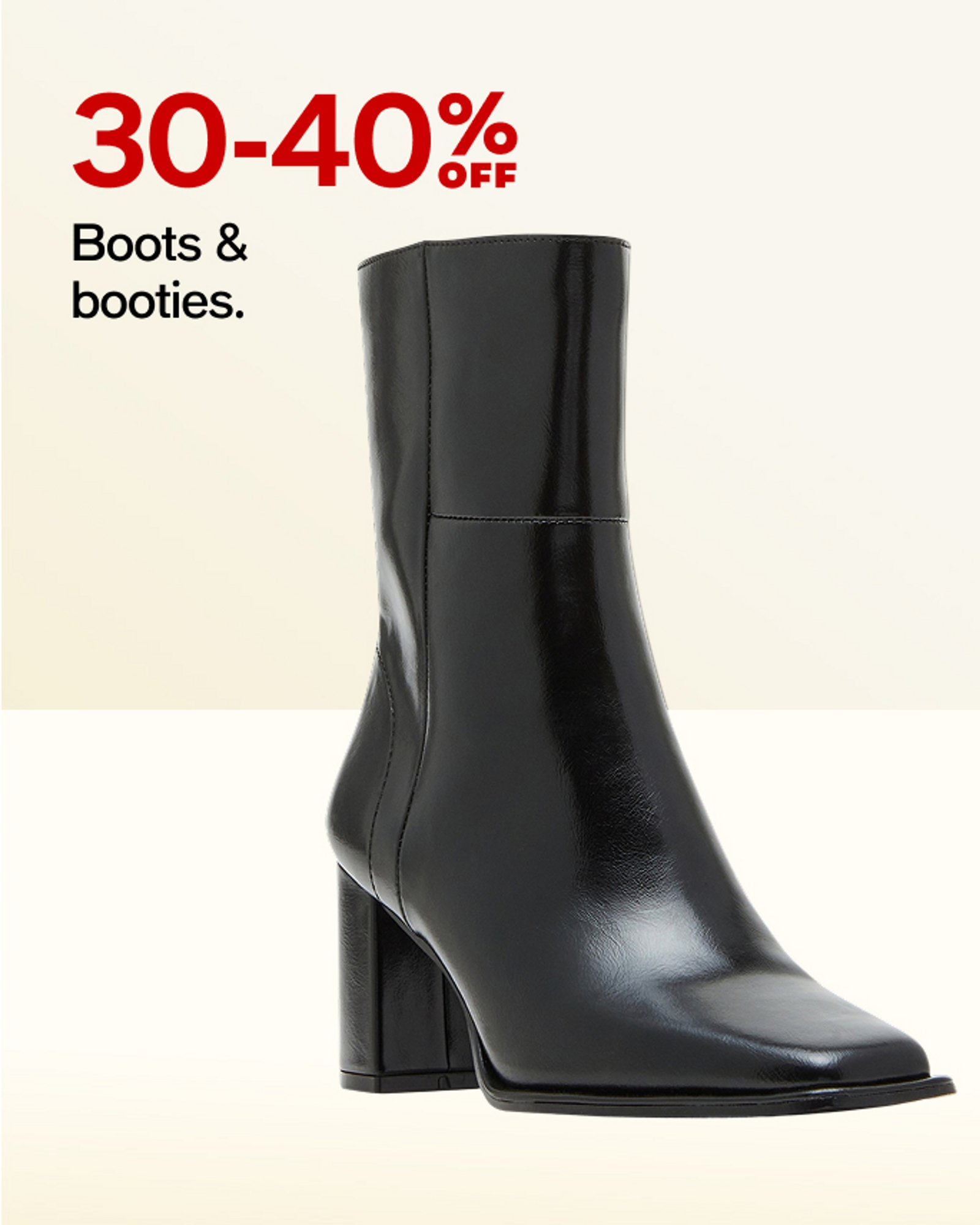 30-40% off boots