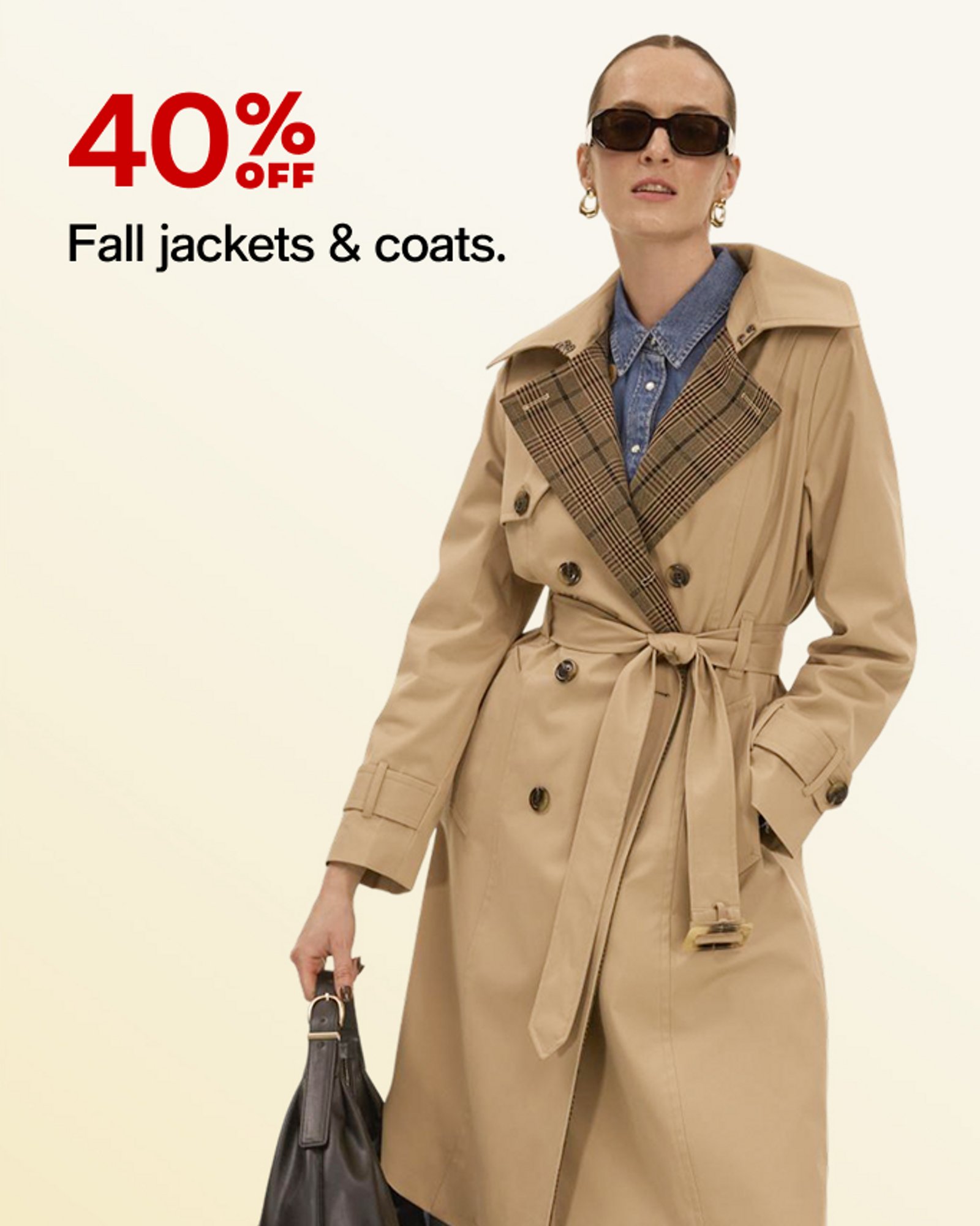 40% off Fall Jackets & Coats