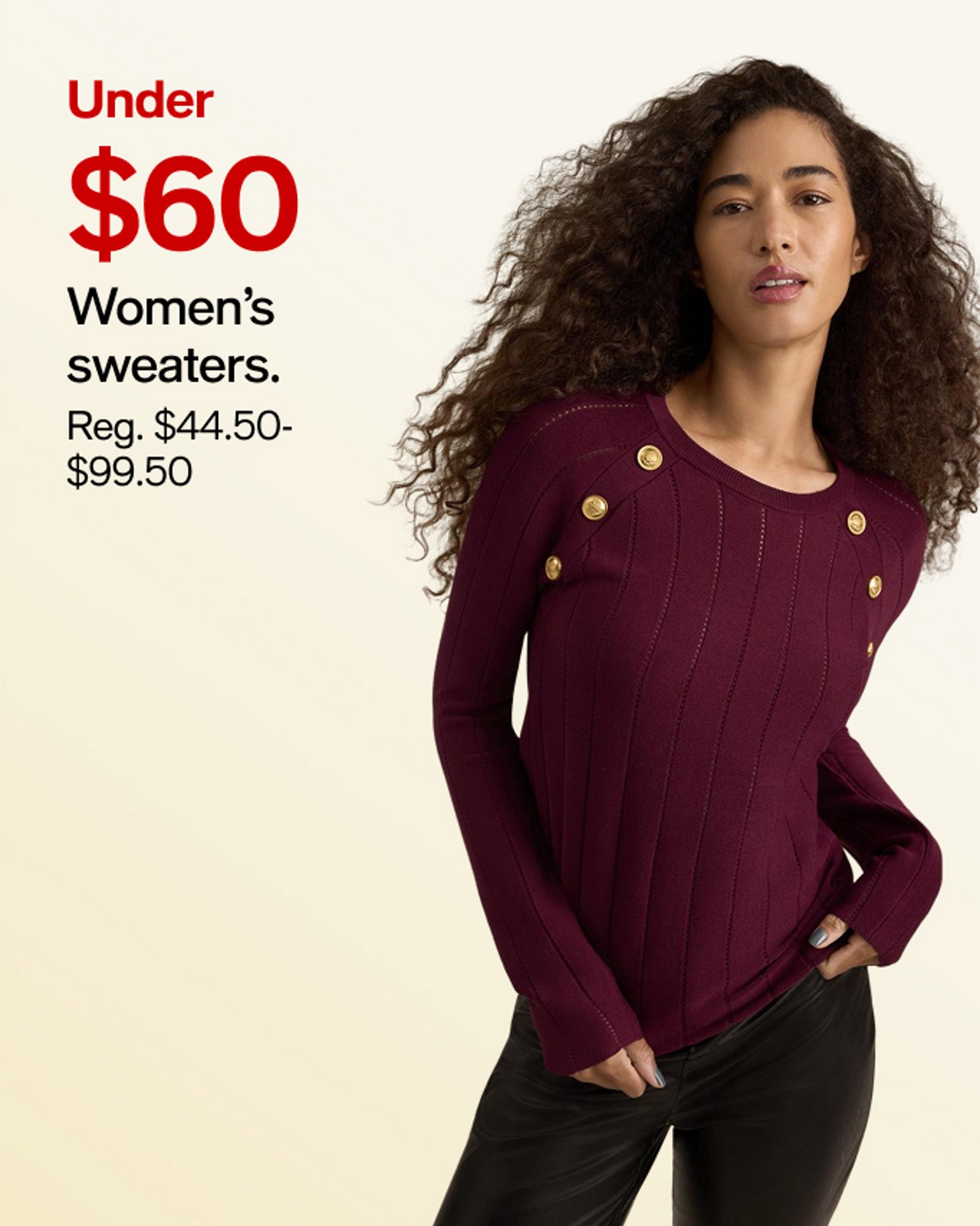 Under $60 Women's Sweaters