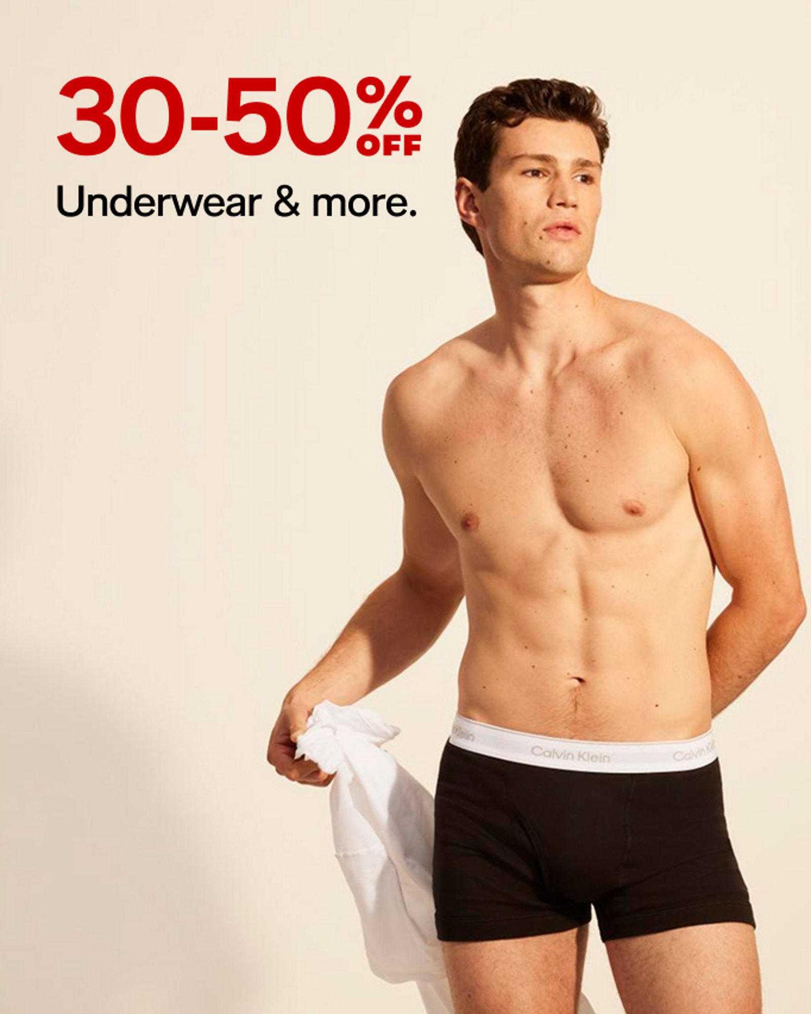 30-50% off underwear & more