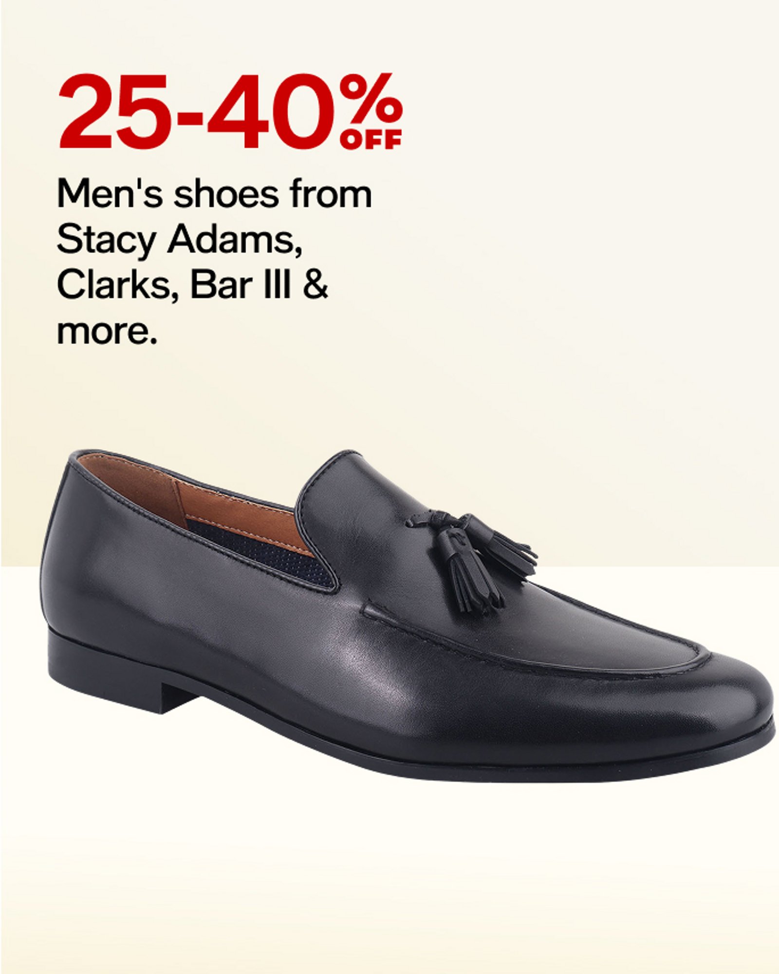 25-40% off Mens shoes