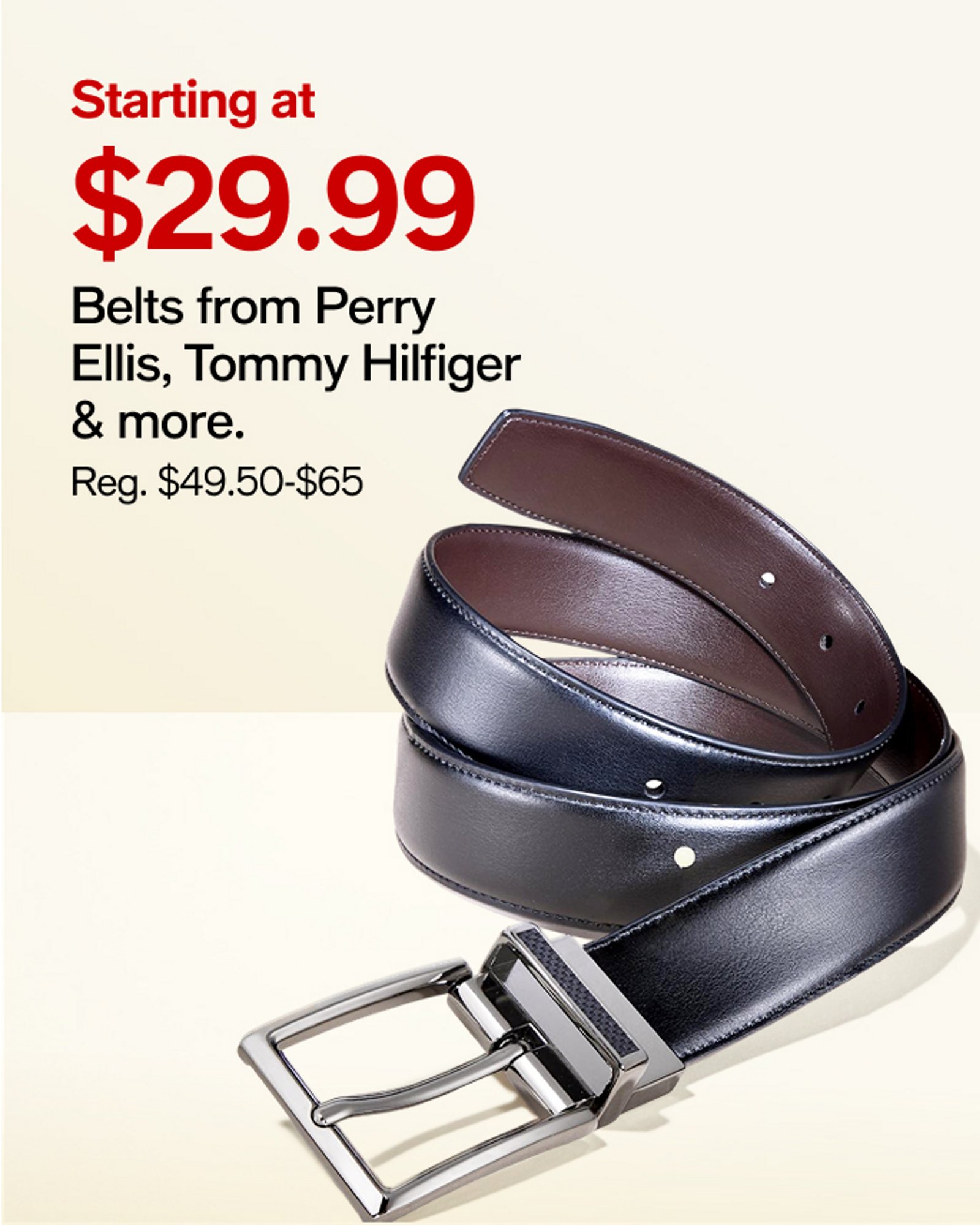 Starting 29.99 Belts from Perry ellis