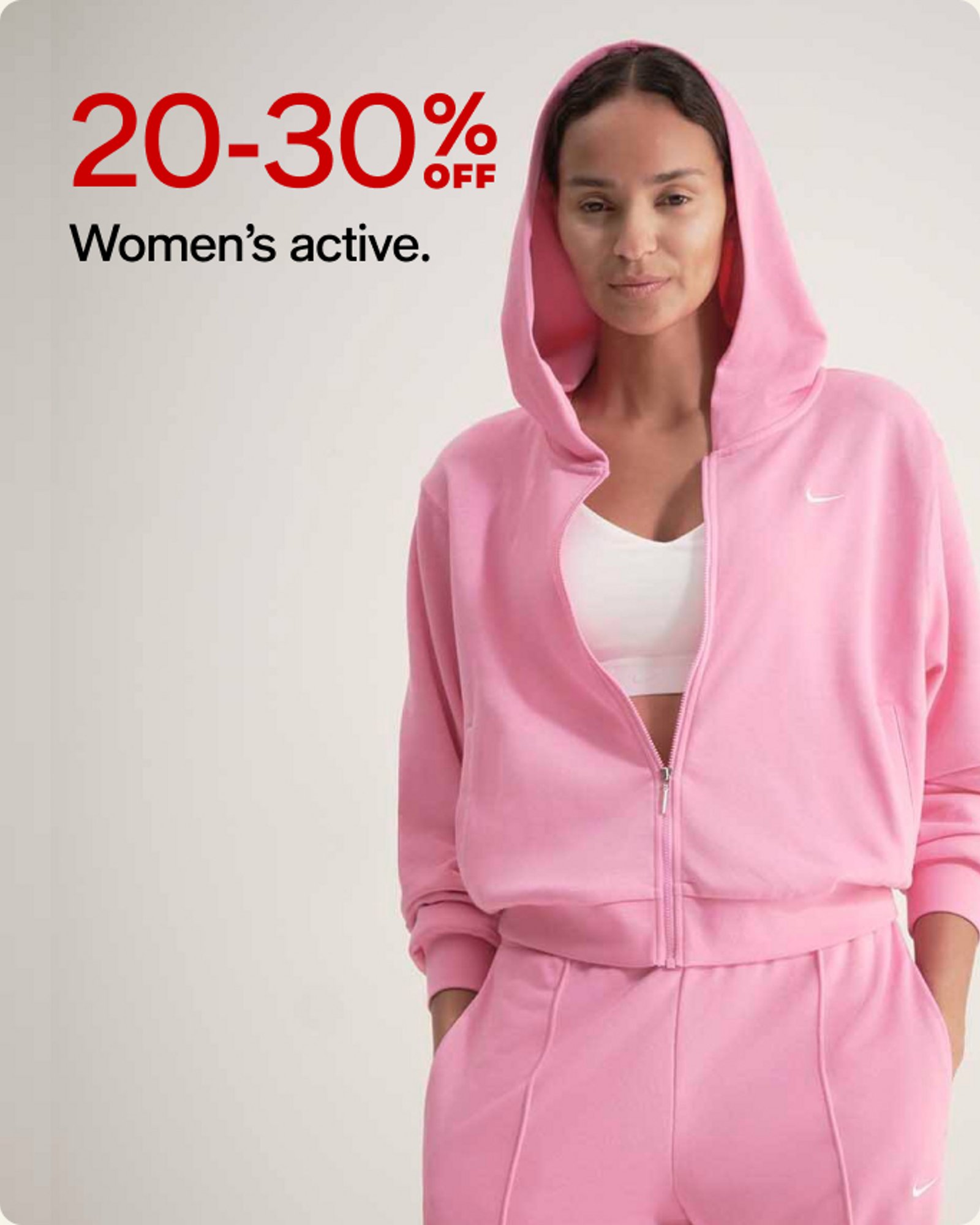 20-30% off Women's Active
