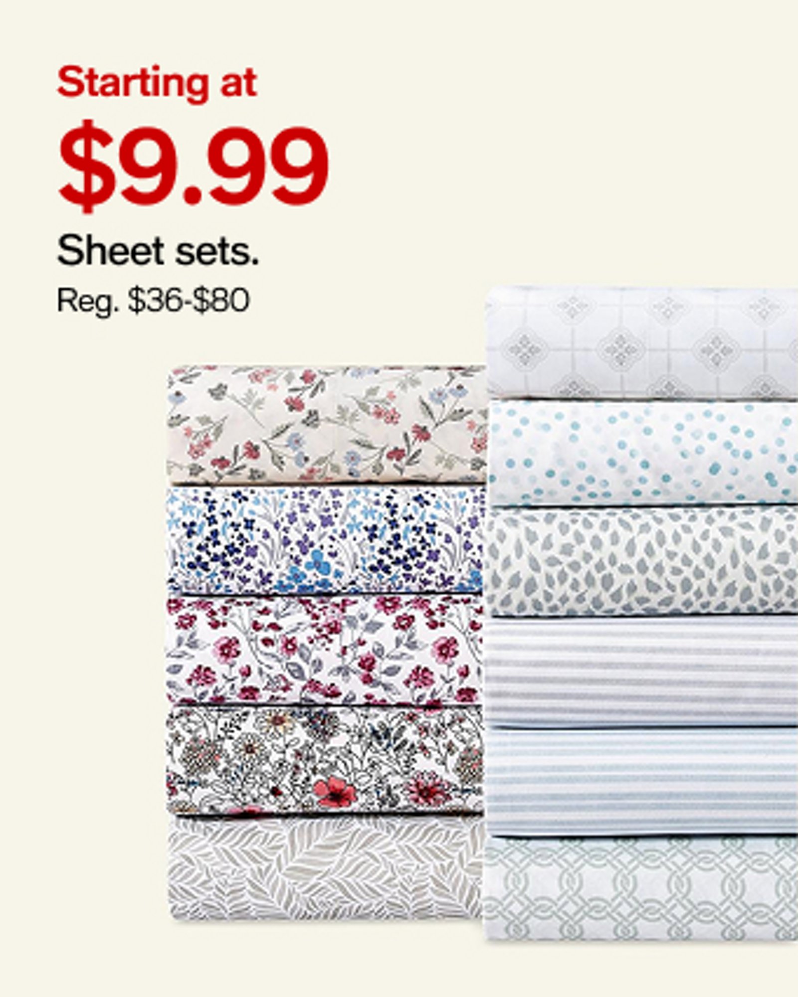 $9.99 Sheet Sets