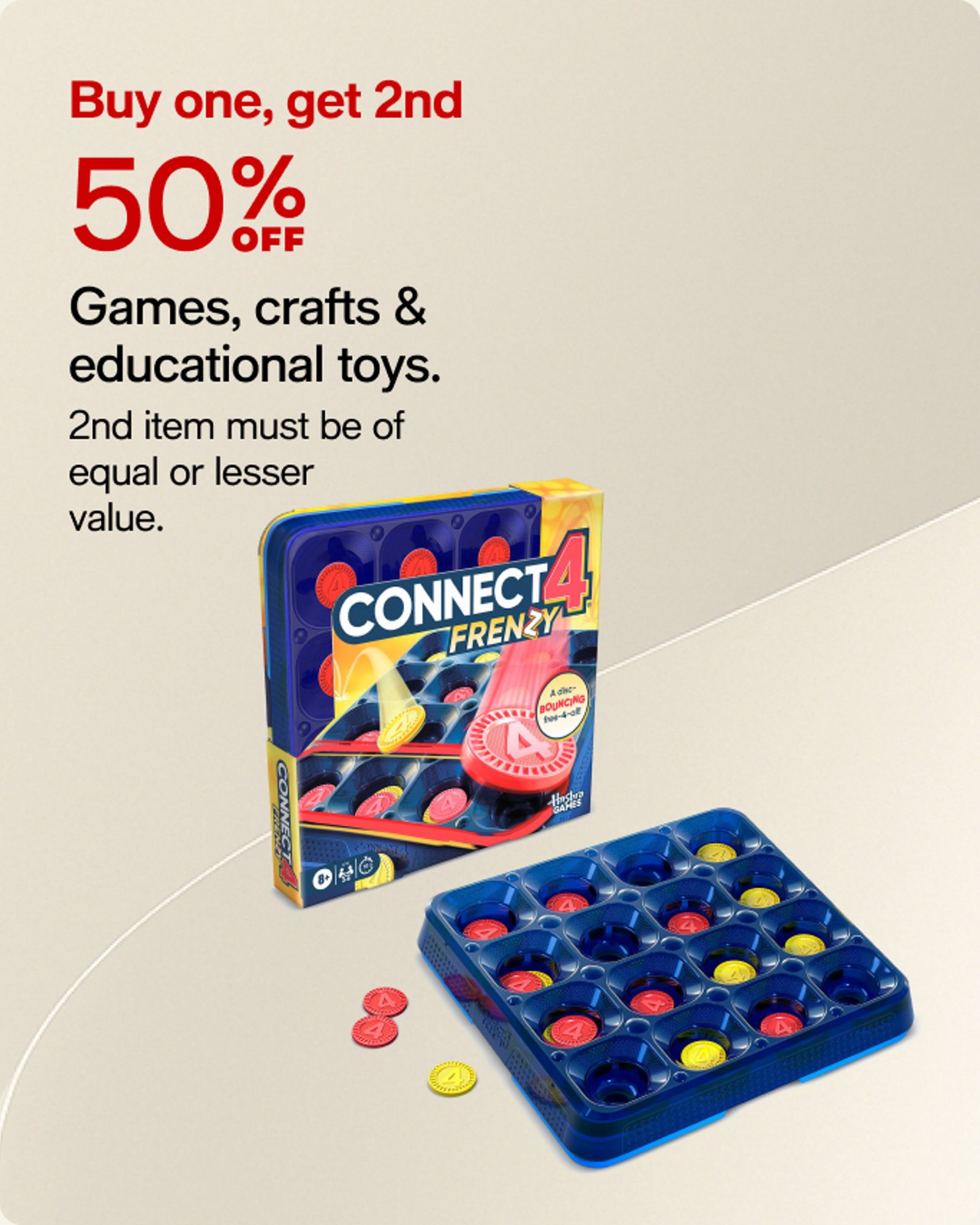 Buy 1,get 2nd 50% off