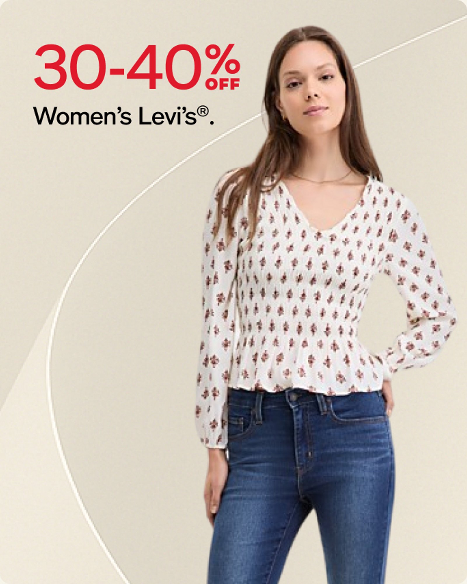 30-40% off womens levis