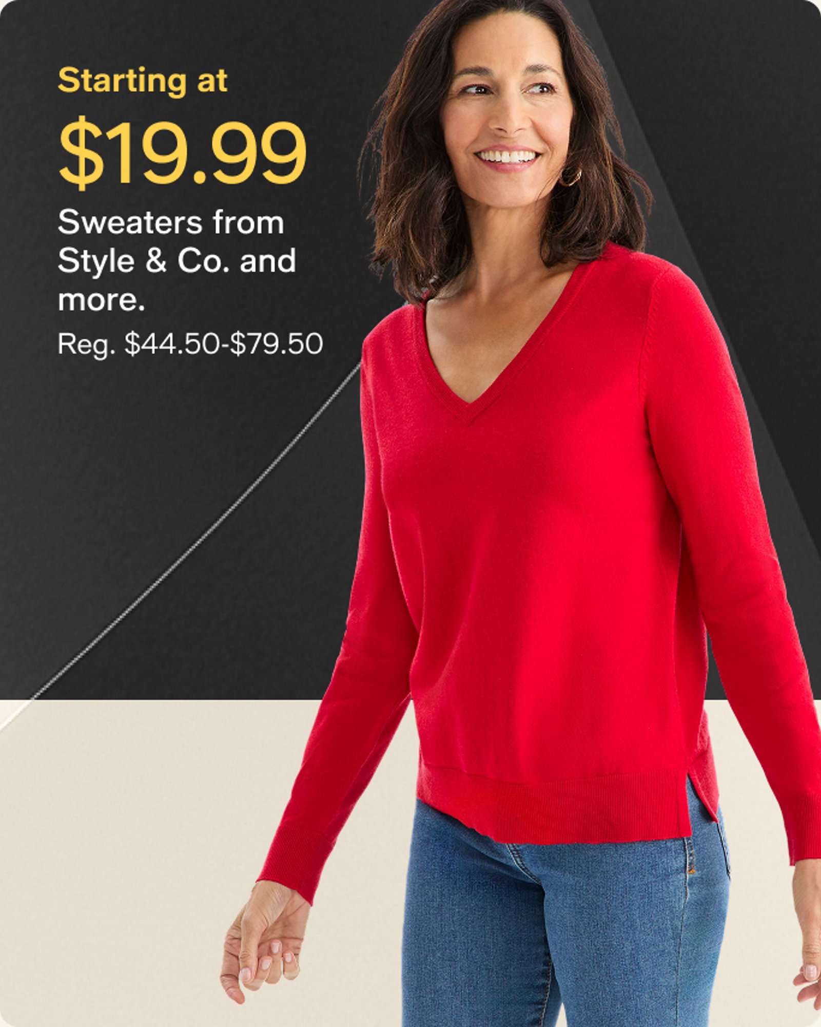 starting at $19.99 womens sweaters