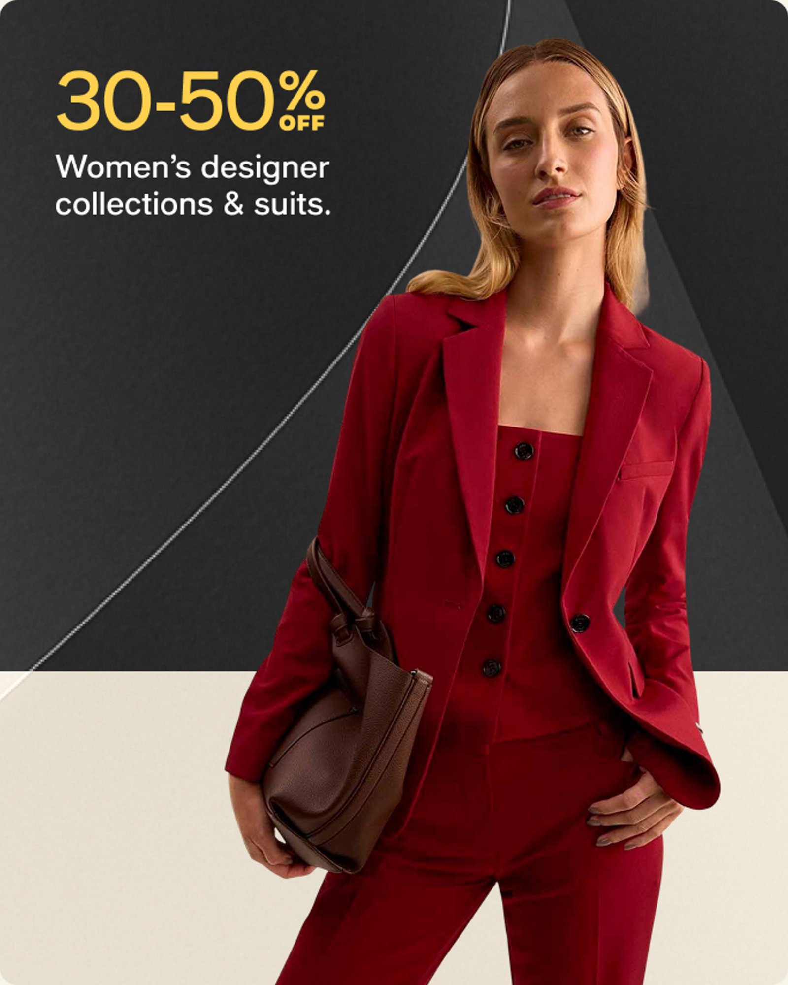 30-50% off womens designer suits