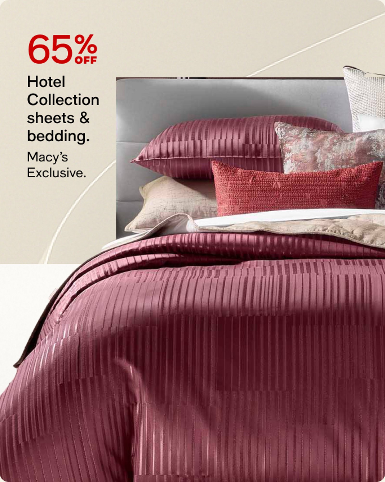 65% OFF Hotel Collection sheets bedding