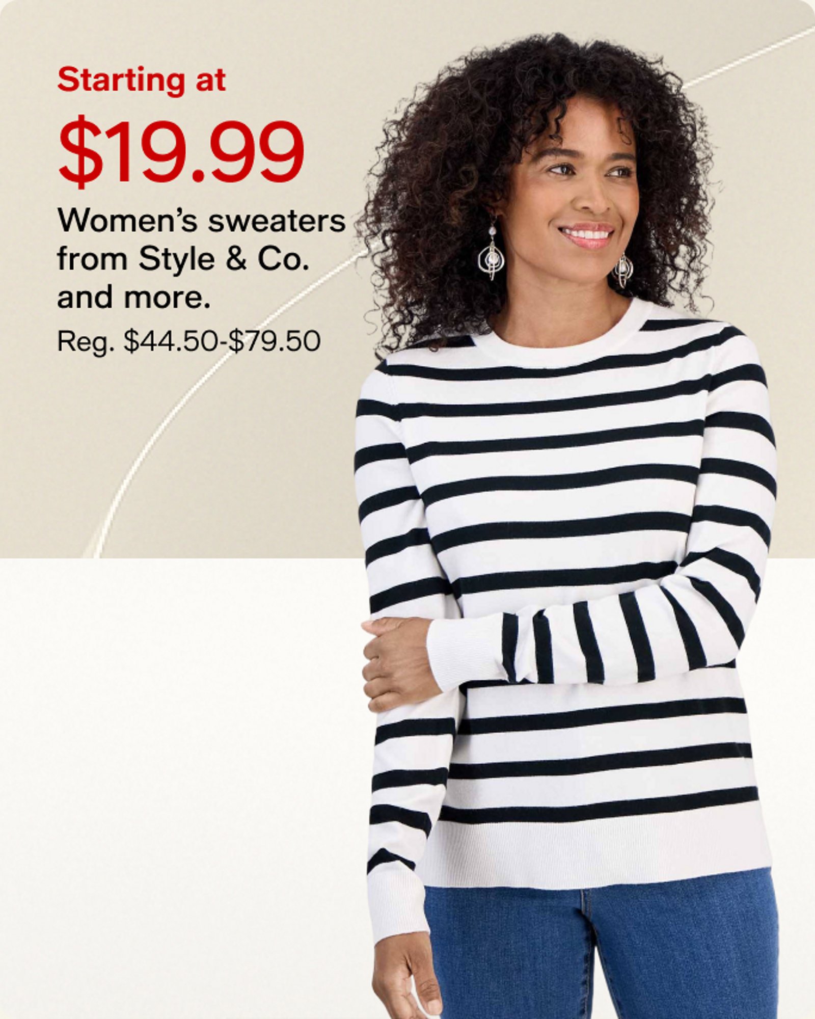 starting at $19.99 womens sweaters