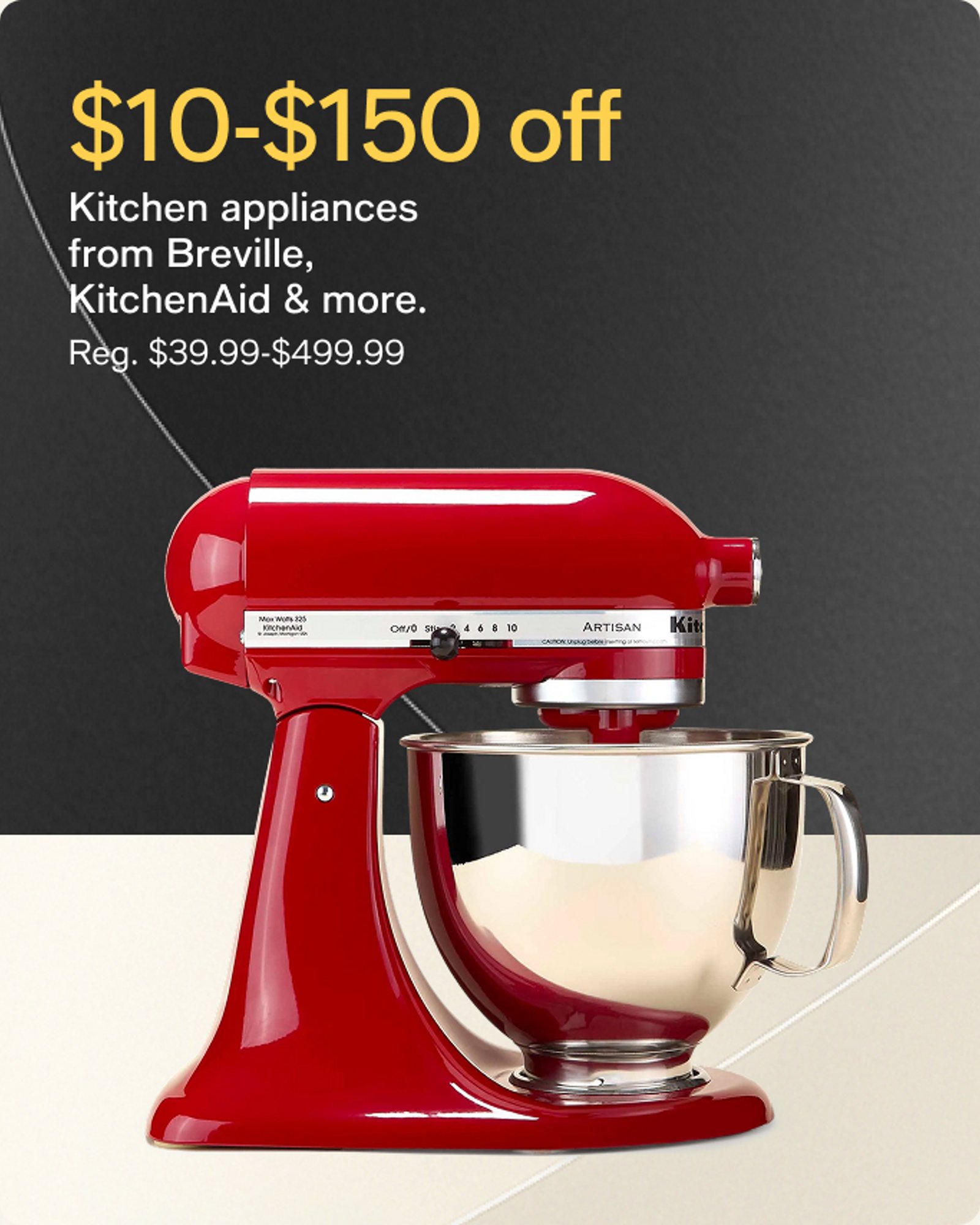 $10-$150 off Kitchen appliances from Beville, KitchenAid & more