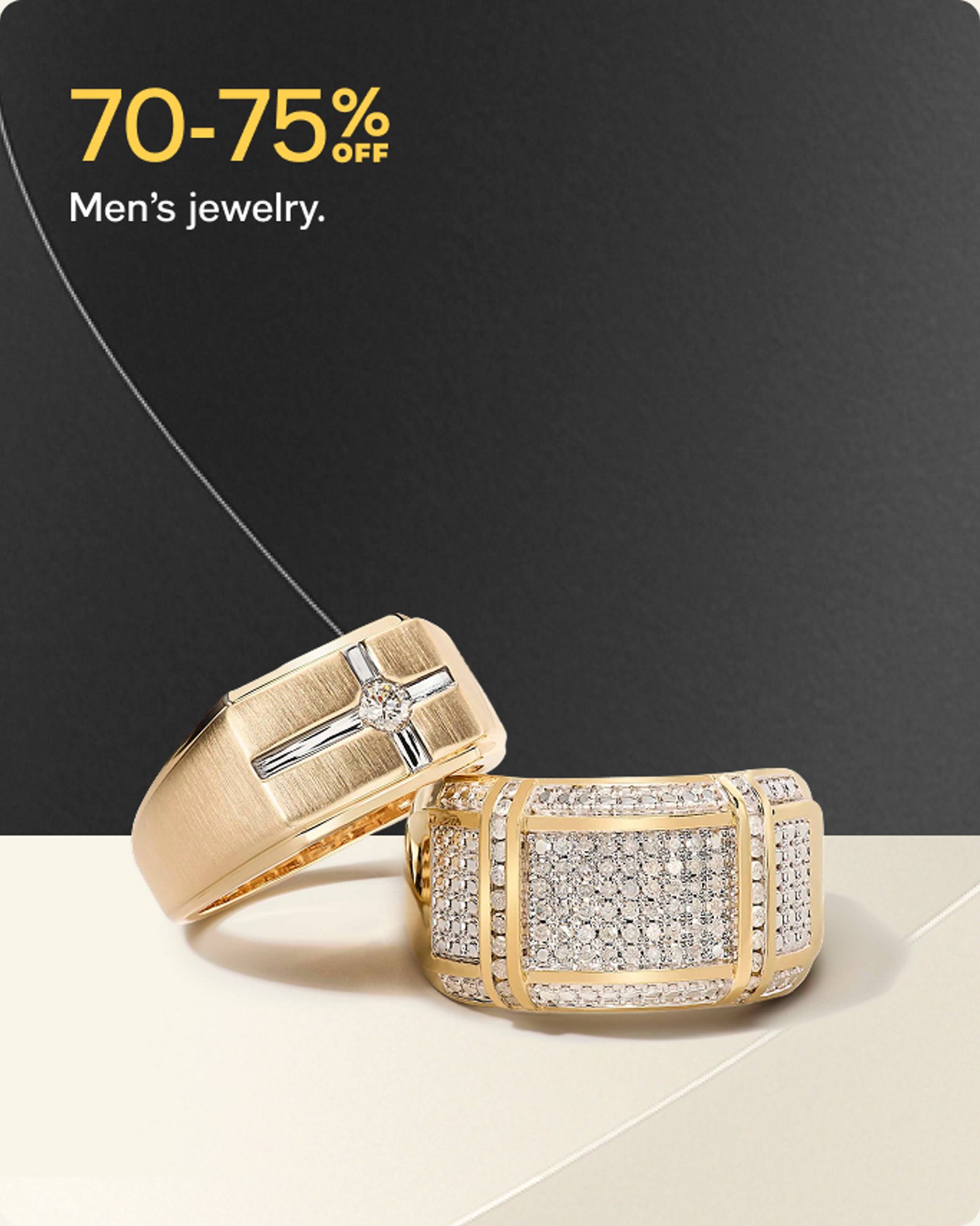 70-75% off Men's jewelry