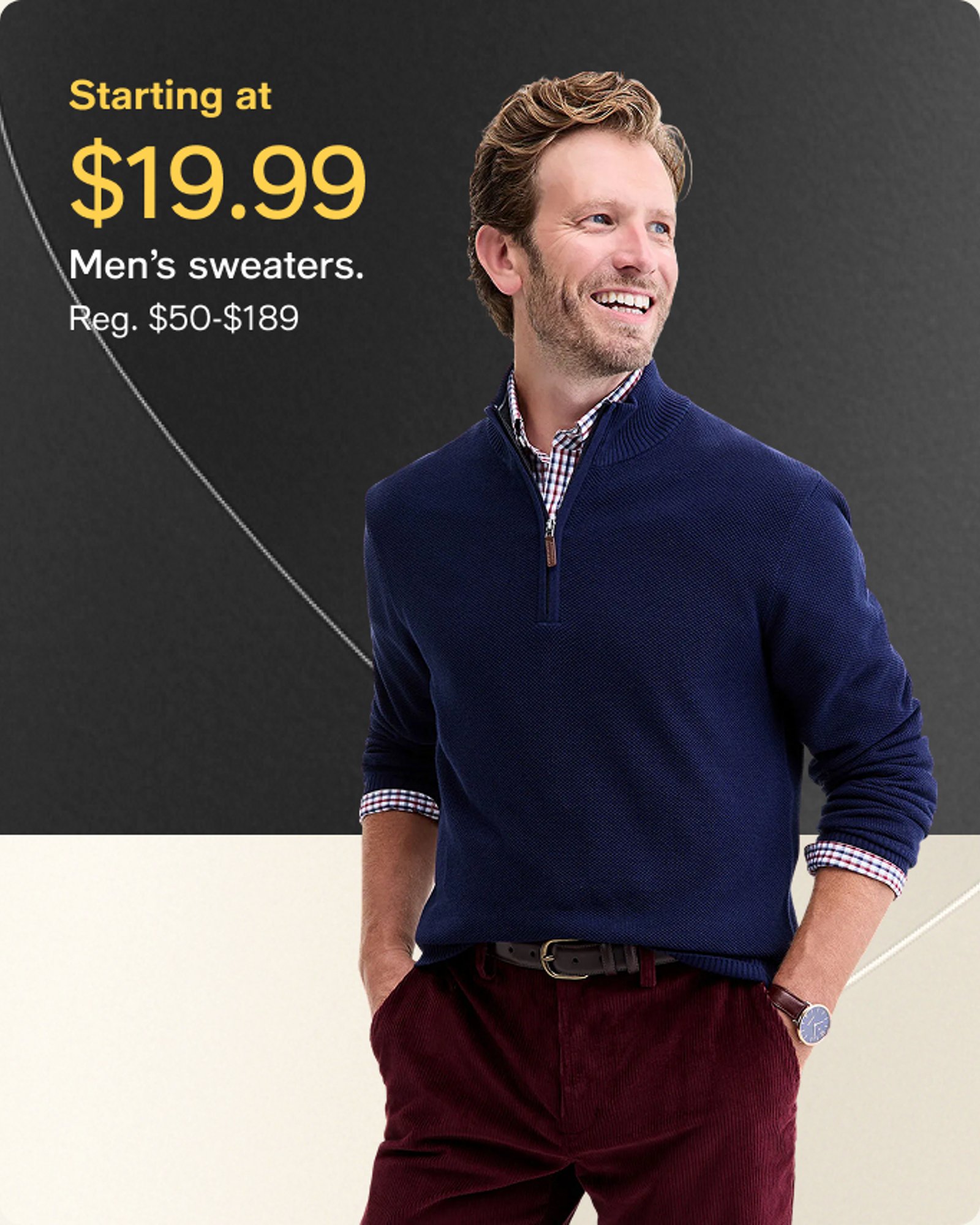 Starting $19.99 Men sweaters